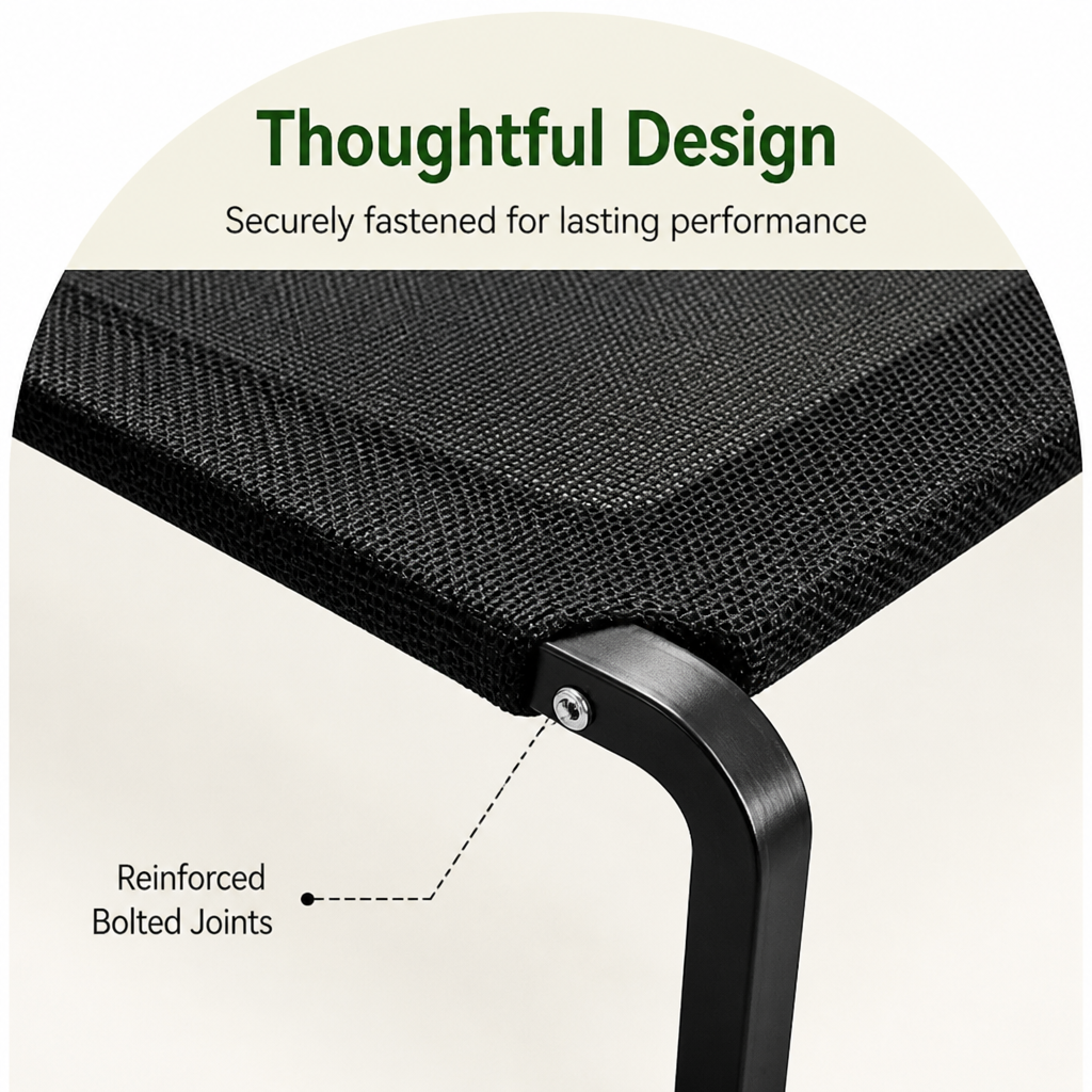 DogBedHouse Foldable Elevated Powder-Coated Steel Frame Dog Bed (Detachable Canopy)