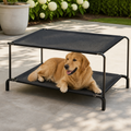 DogBedHouse Foldable Elevated Powder-Coated Steel Frame Dog Bed (Detachable Canopy)