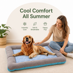 DogBedHouse Ice Silk Cooling & Non-Slip Dog Bed