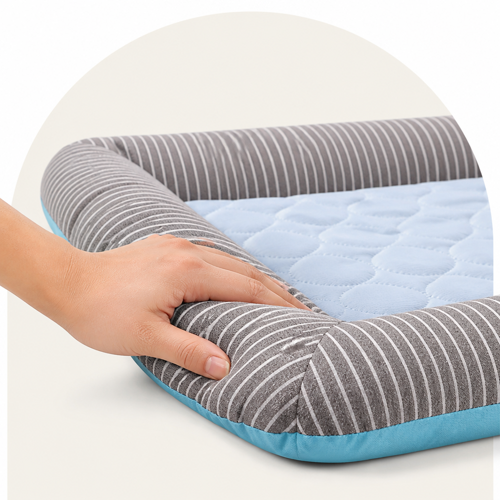 DogBedHouse Ice Silk Cooling & Non-Slip Dog Bed