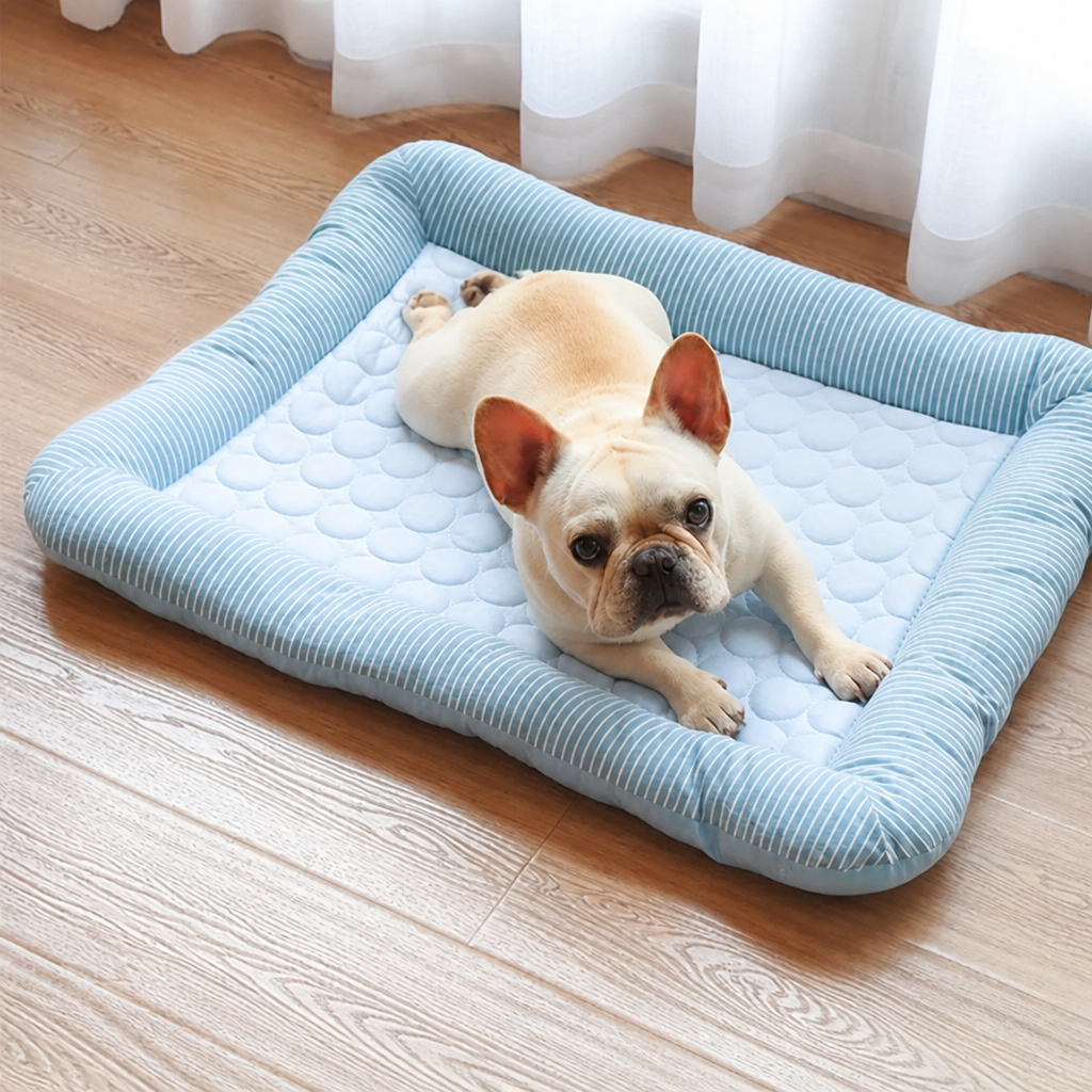 DogBedHouse Ice Silk Cooling & Non-Slip Dog Bed