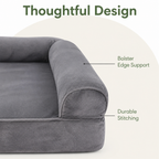 DogBedHouse Orthopedic Foam & Waterproof Bolster Dog Bed (Removable Cover)