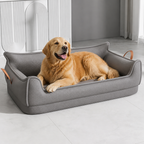 DogBedHouse Orthopedic Leather & Water-Resistant Dog Bed (Detachable Cover)