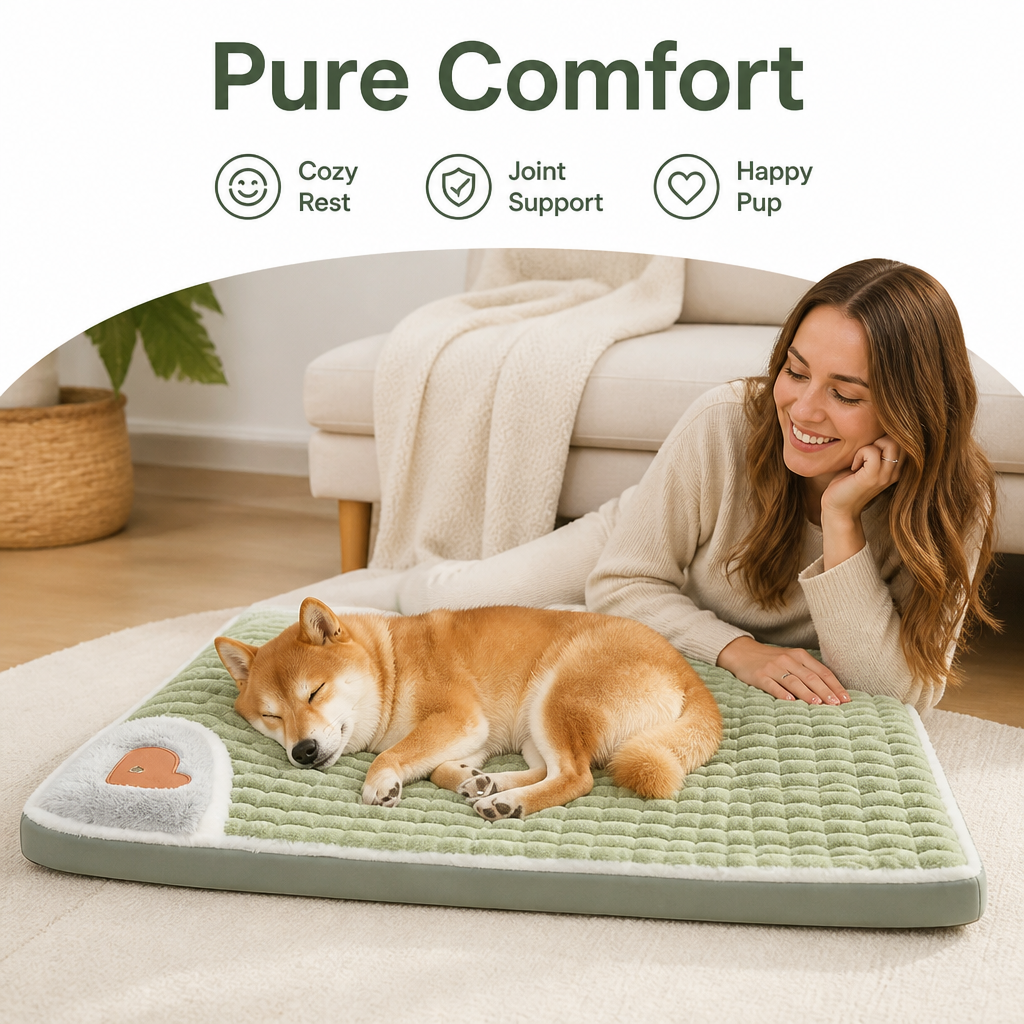 DogBedHouse Orthopedic Memory Foam Dog Bed (Machine-Washable Cover)