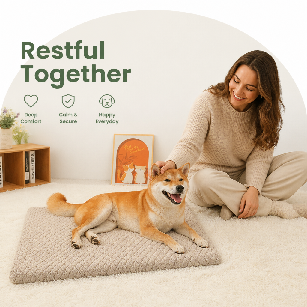 DogBedHouse Orthopedic Memory Foam & Waterproof Dog Bed (Removable Cover)