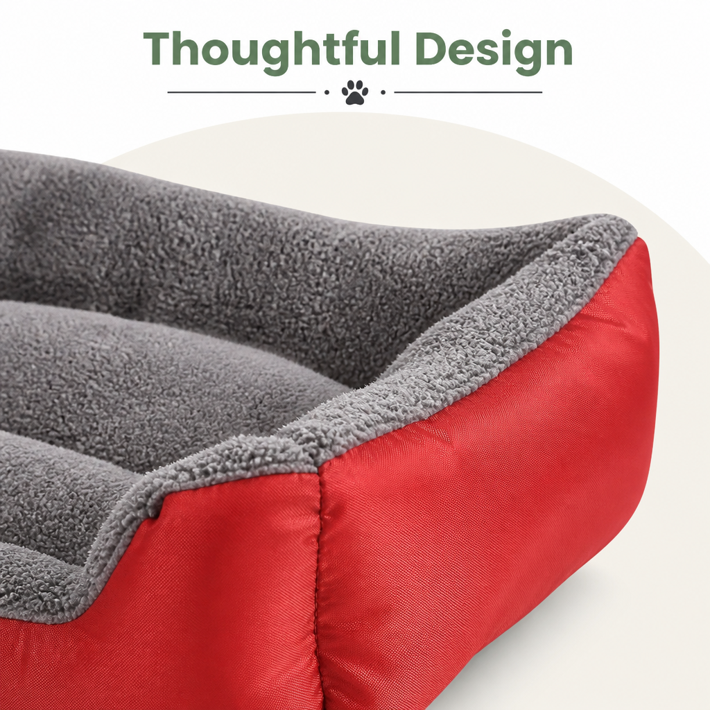 DogBedHouse Plush Faux Fur Cozy Dog Bed