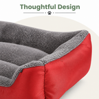 DogBedHouse Plush Faux Fur Cozy Dog Bed