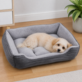 DogBedHouse Plush Faux Fur Cozy Dog Bed