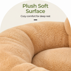 DogBedHouse Plush Faux Fur Donut Bolster Dog Bed (Multiple Sizes)