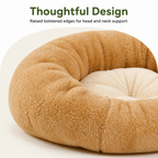DogBedHouse Plush Faux Fur Donut Bolster Dog Bed (Multiple Sizes)