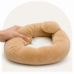 DogBedHouse Plush Faux Fur Donut Bolster Dog Bed (Multiple Sizes)