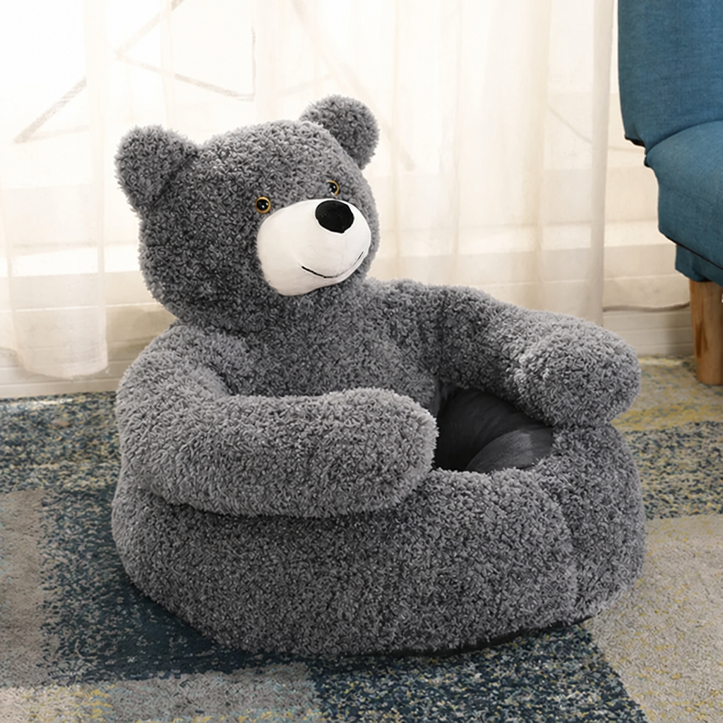 DogBedHouse Plush Faux Fur Donut Bolster Dog Bed (Multiple Sizes)