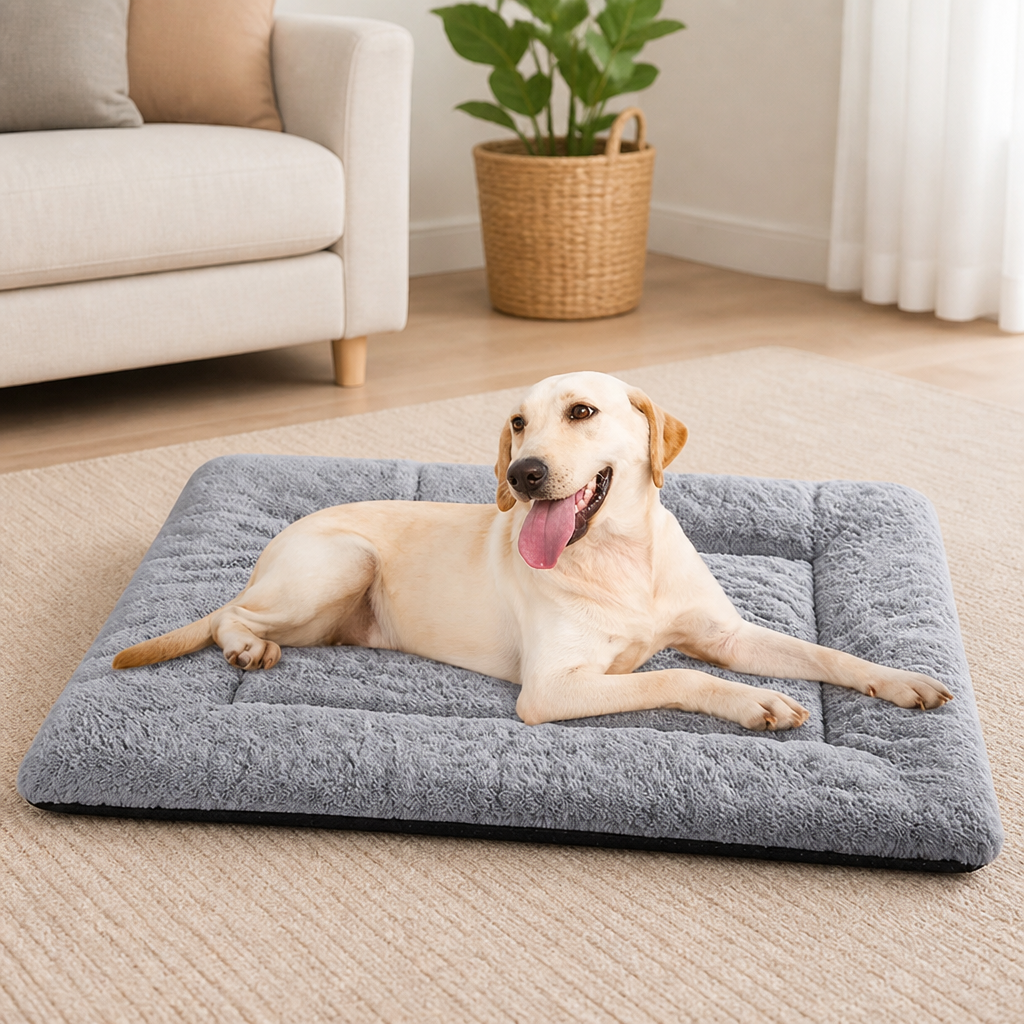 DogBedHouse Premium Fleece & Cotton Washable Dog Bed Mat