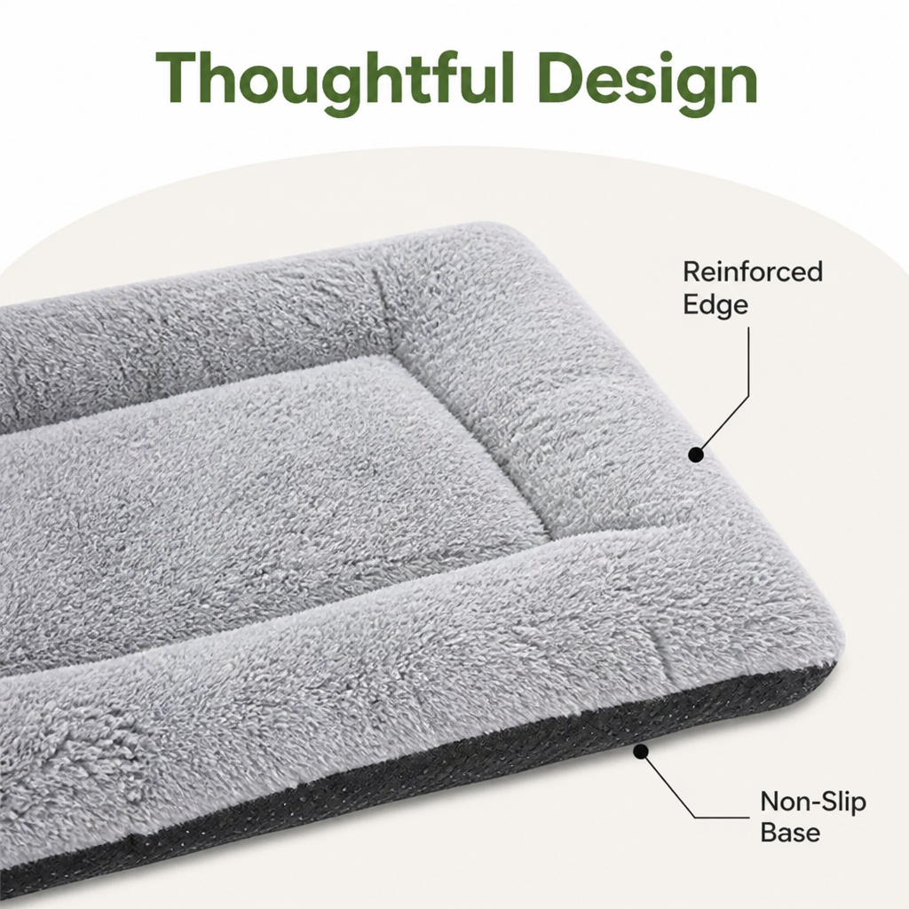 DogBedHouse Premium Fleece & Cotton Washable Dog Bed Mat