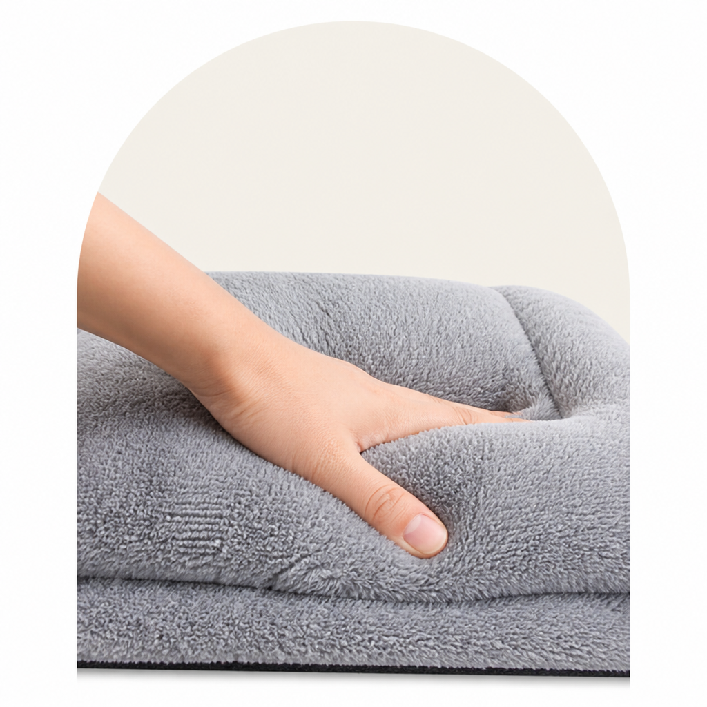DogBedHouse Premium Fleece & Cotton Washable Dog Bed Mat