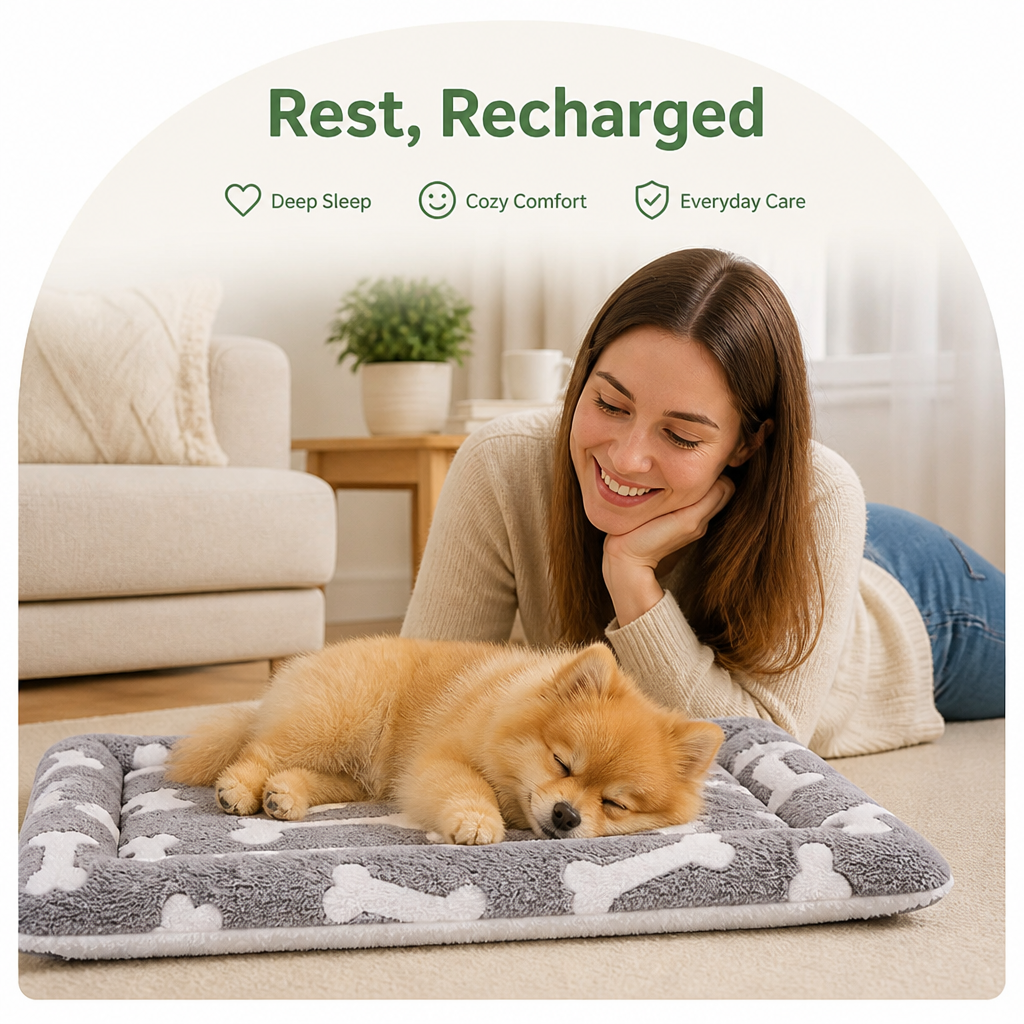 DogBedHouse Reversible Double-Sided Plush Pet Mat