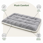 DogBedHouse Reversible Plush & High-Resilience Foam Dog Bed (Extra Large)