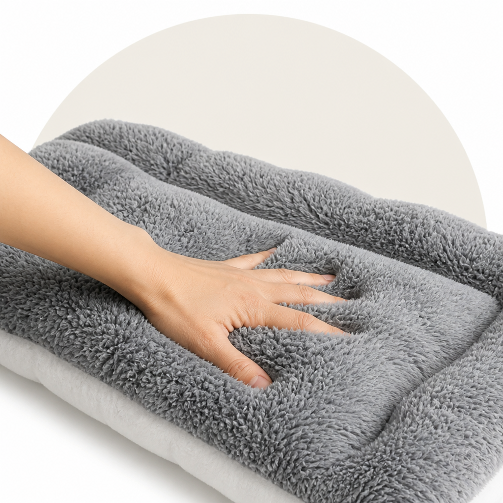 DogBedHouse Reversible Plush & High-Resilience Foam Dog Bed (Extra Large)