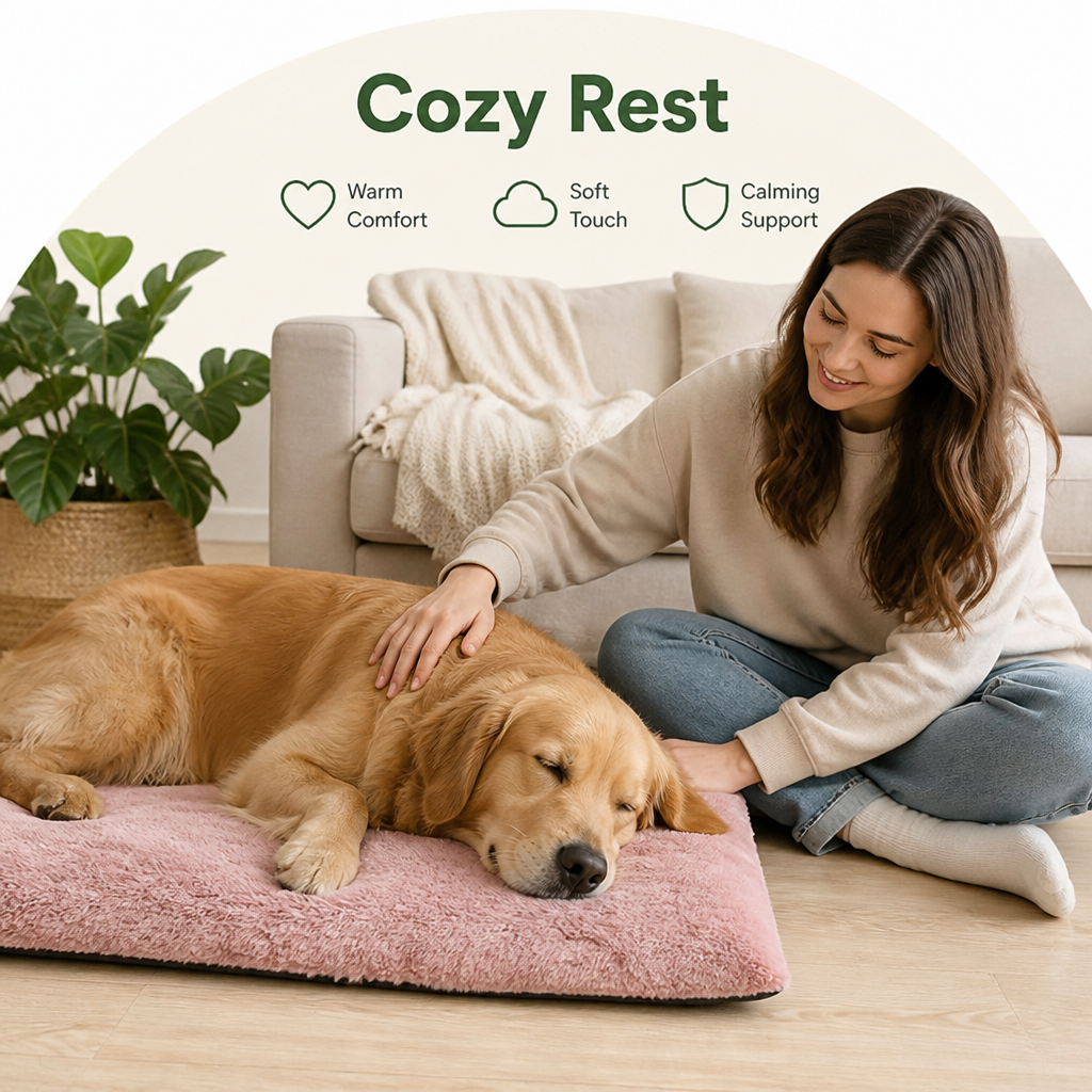 DogBedHouse Thick Plush Fleece & Washable Pet Mat