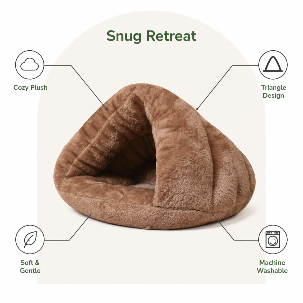 DogBedHouse Thickened Plush Triangle Kennel Mat