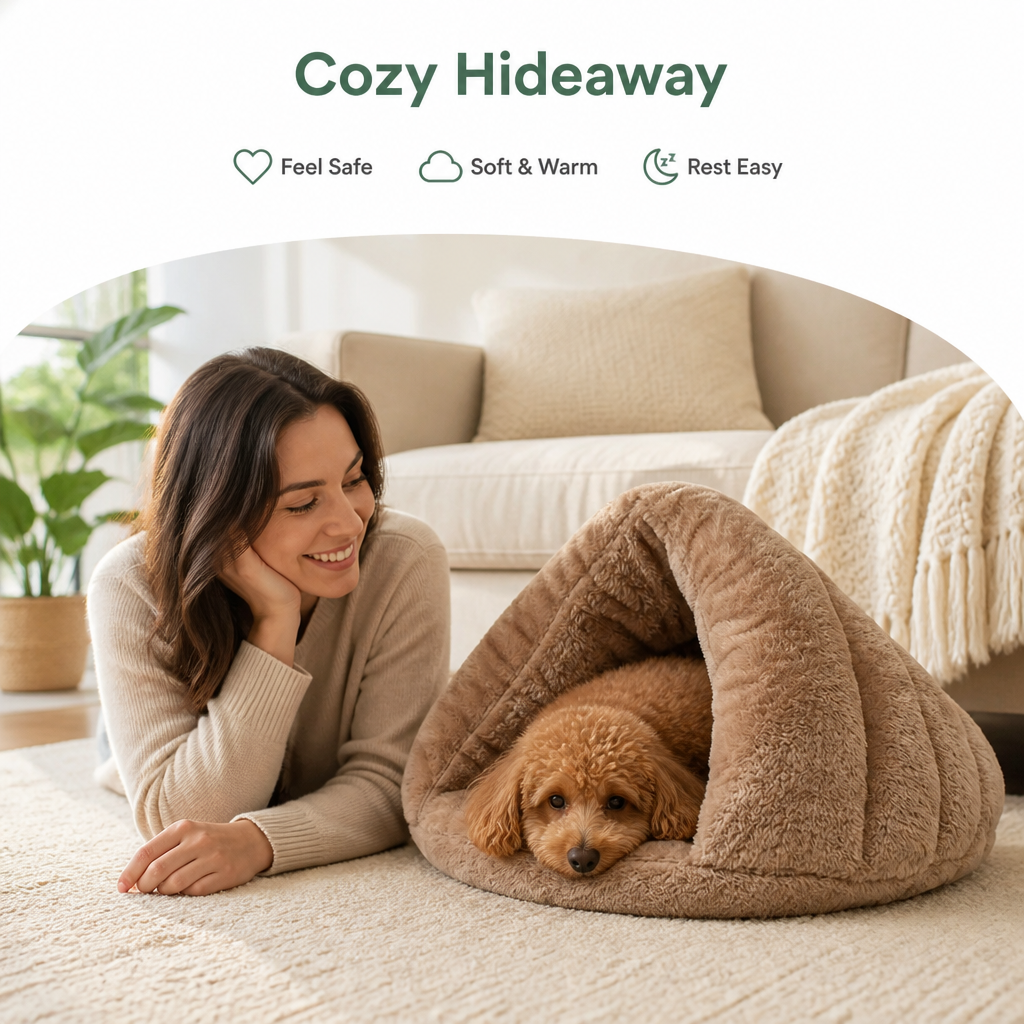 DogBedHouse Thickened Plush Triangle Kennel Mat