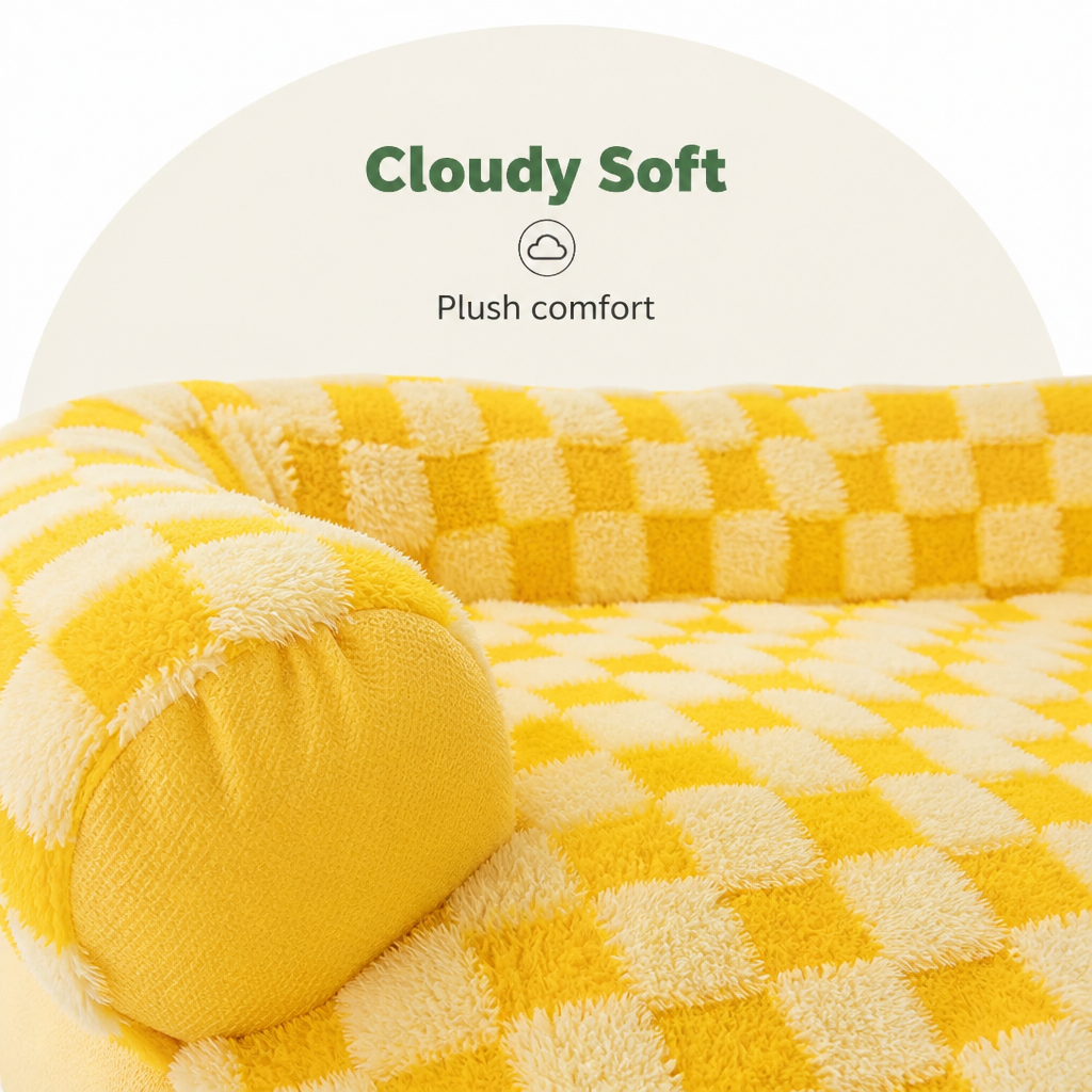 DogBedHouse Warm Plush Washable Sofa Bed