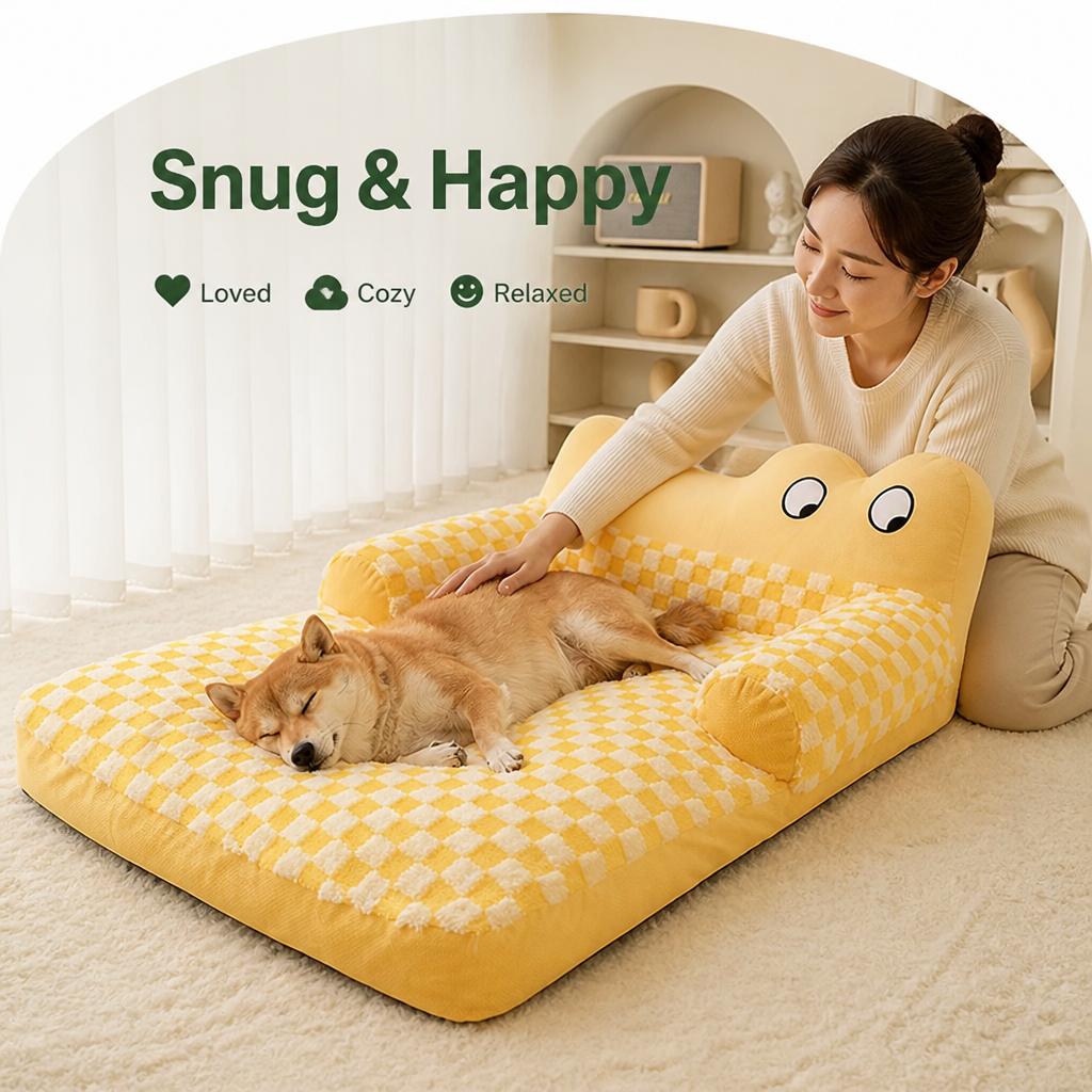DogBedHouse Warm Plush Washable Sofa Bed