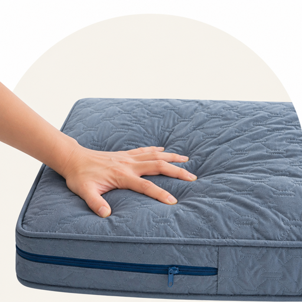 DogBedHouse Waterproof & Anti-Slip Quilted Fleece Dog Bed Cover (Removable Cover)
