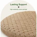 DogBedHouse Wave Sponge & Short Plush Dog Bed (Removable Washable Cover)