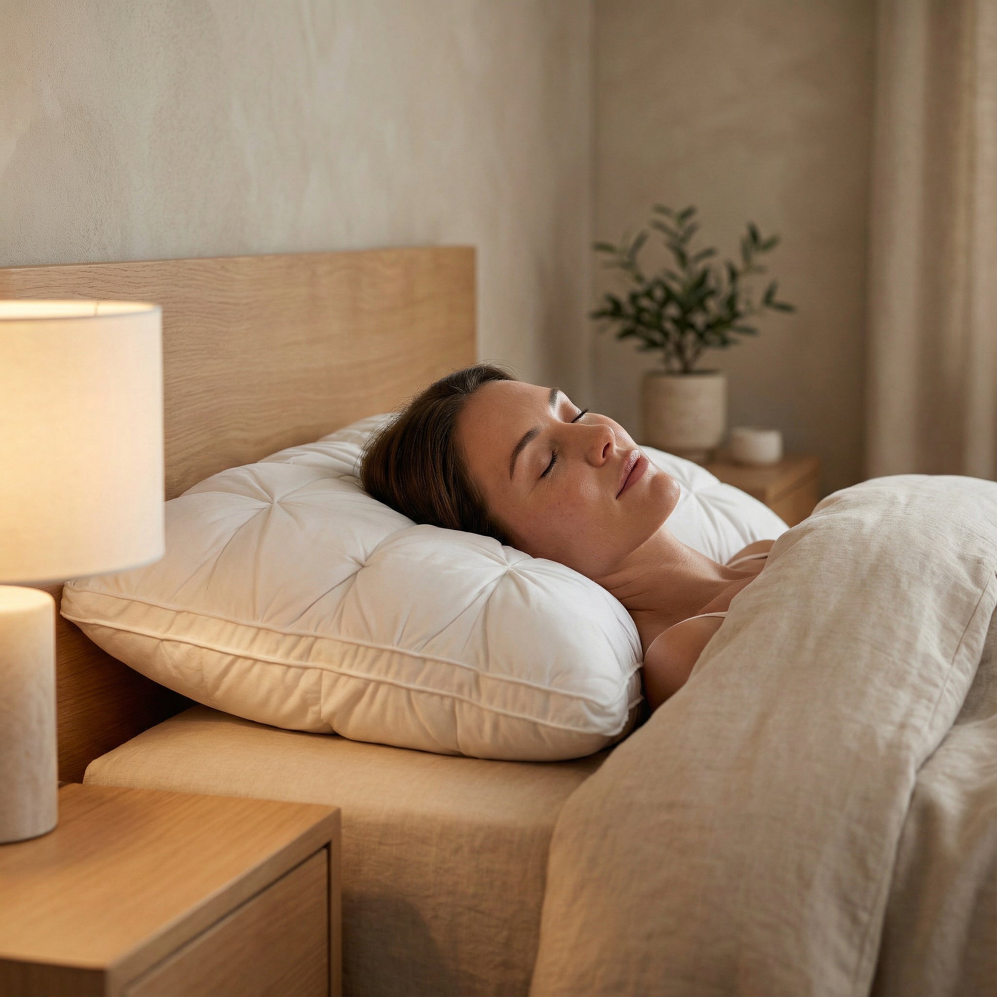 Down Pillow | Hotel-Style Soft Support | Goose Down Filling | Breathable Cotton Cover