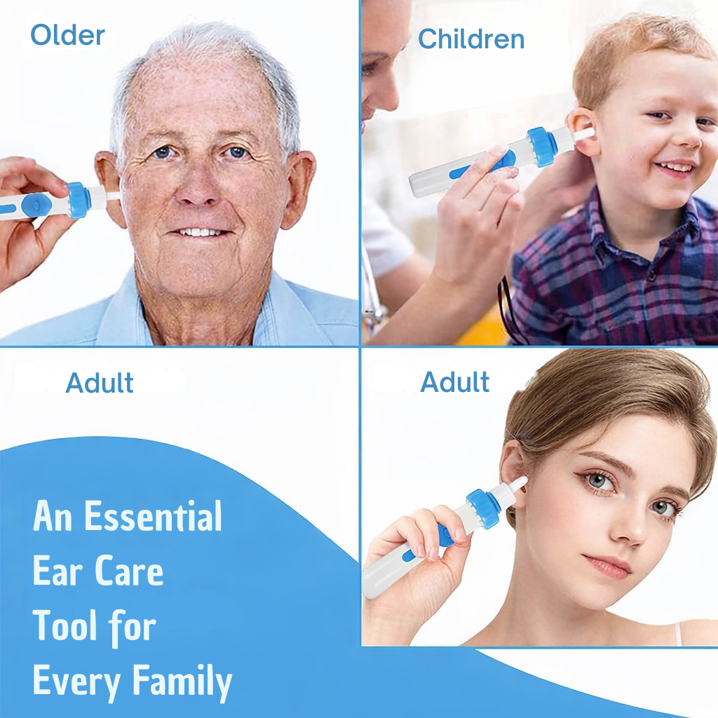 Ear Cleaner | Gentle Vacuum | Soft Silicone Tip & Vibration | Painless Cleaning
