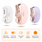 Electric Nail Clipper for All Ages | 3-in-1 Trim, File & Polish | USB Rechargeable | Safe, Quiet Use