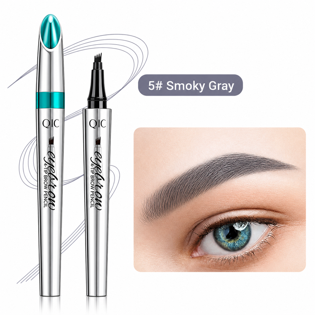 Eyebrow Pen | 3D Microblading Effect | Waterproof & Smudge-Proof | 4-Prong Fork Tip