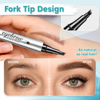 Eyebrow Pen | 3D Microblading Effect | Waterproof & Smudge-Proof | 4-Prong Fork Tip