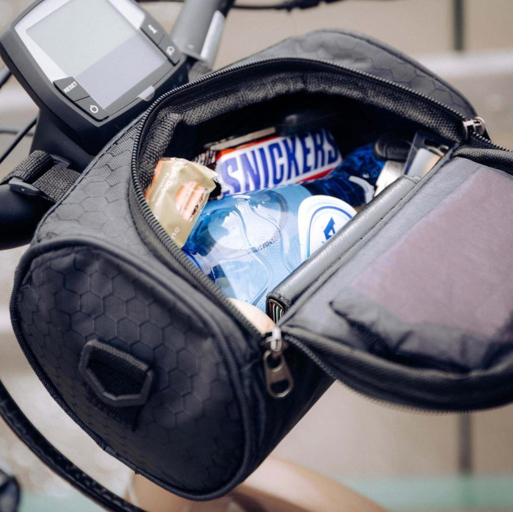 Fahrrad Lenker Tasche | Touchscreen Fenster | Wasserabweisendes Nylon | Universelle Klettbefestigung
