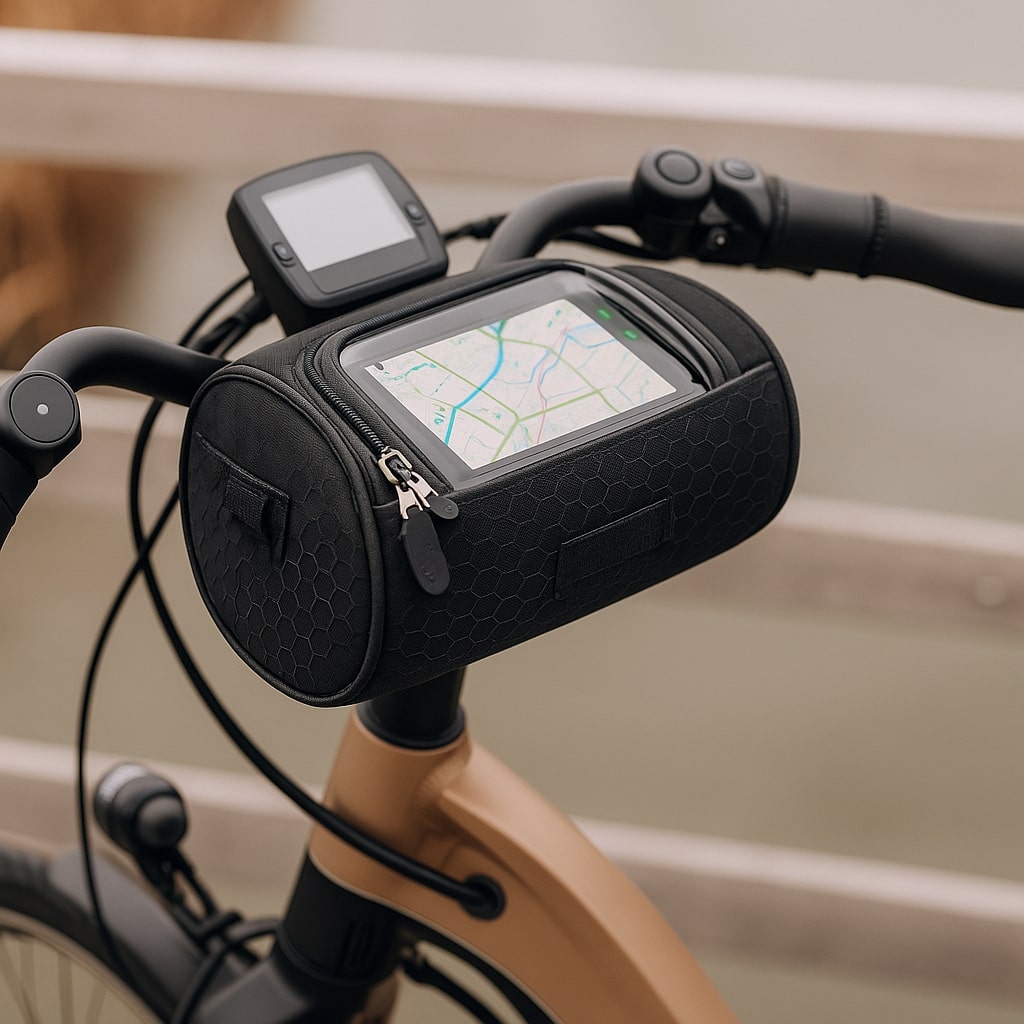 Fahrrad Lenker Tasche | Touchscreen Fenster | Wasserabweisendes Nylon | Universelle Klettbefestigung