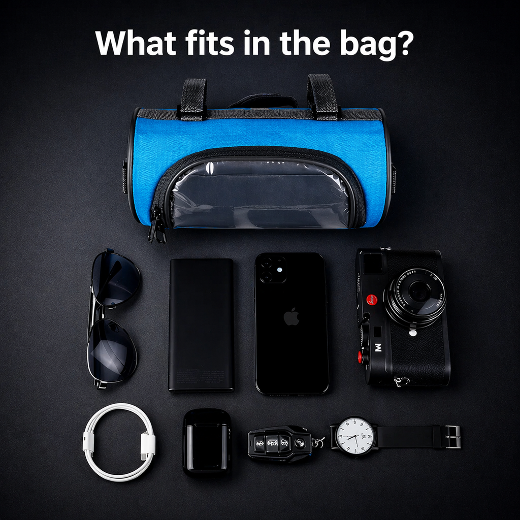 Fahrrad Lenker Tasche | Touchscreen Fenster | Wasserabweisendes Nylon | Universelle Klettbefestigung