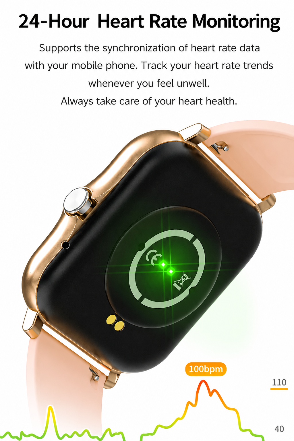 Fitness Smartwatch | Health Monitoring (Heart Rate & SpO2) | Long Battery Life