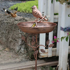 Garden Bird Bath | Decorative Metal Bowl | Stable Ground Spike