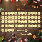 Gravierdüsen Set | Alphabet Buchstaben Düsen, 26-teilig | Messing Brandmalerei Spitzen für Holz & Leder