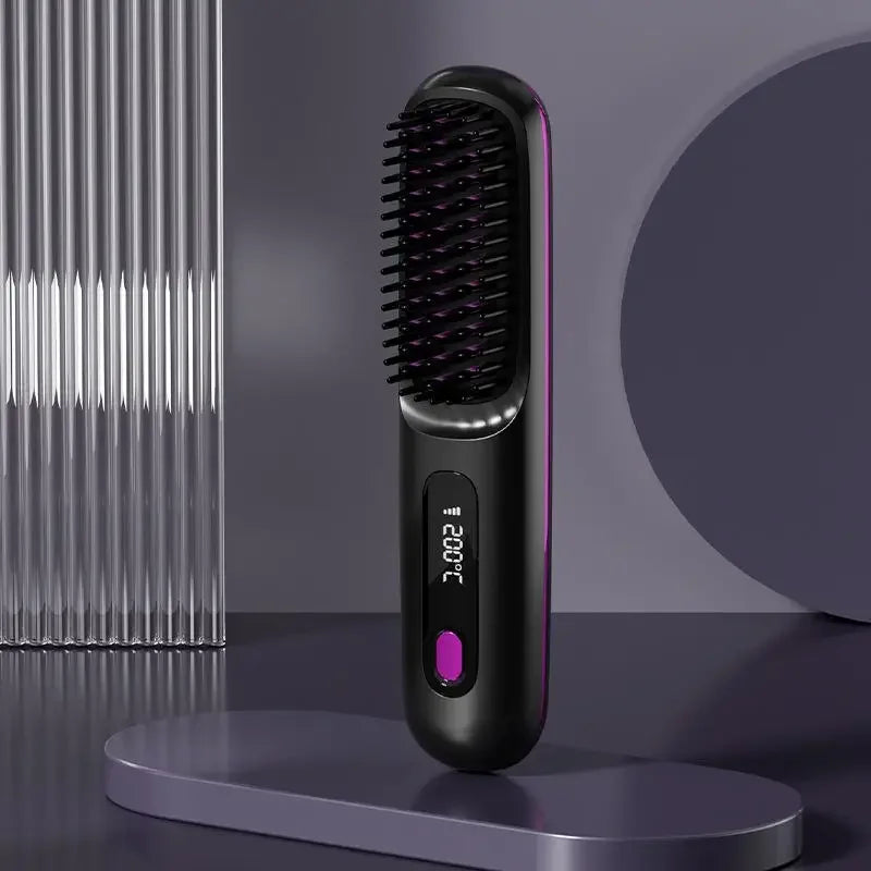 Hair Straightener | Cordless Ceramic Ionic Plates | USB Rechargeable with LCD Control | Travel-Ready