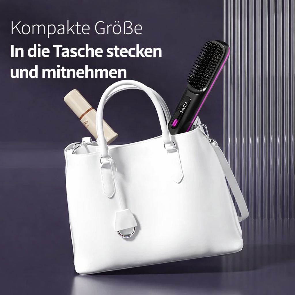 Hair Straightener | Cordless Ceramic Ionic Plates | USB Rechargeable with LCD Control | Travel-Ready