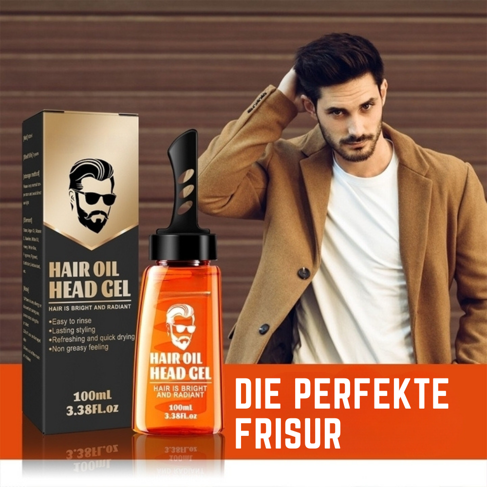 Hair Styling Gel | Non-Greasy Oil Finish | Long-Lasting Hold