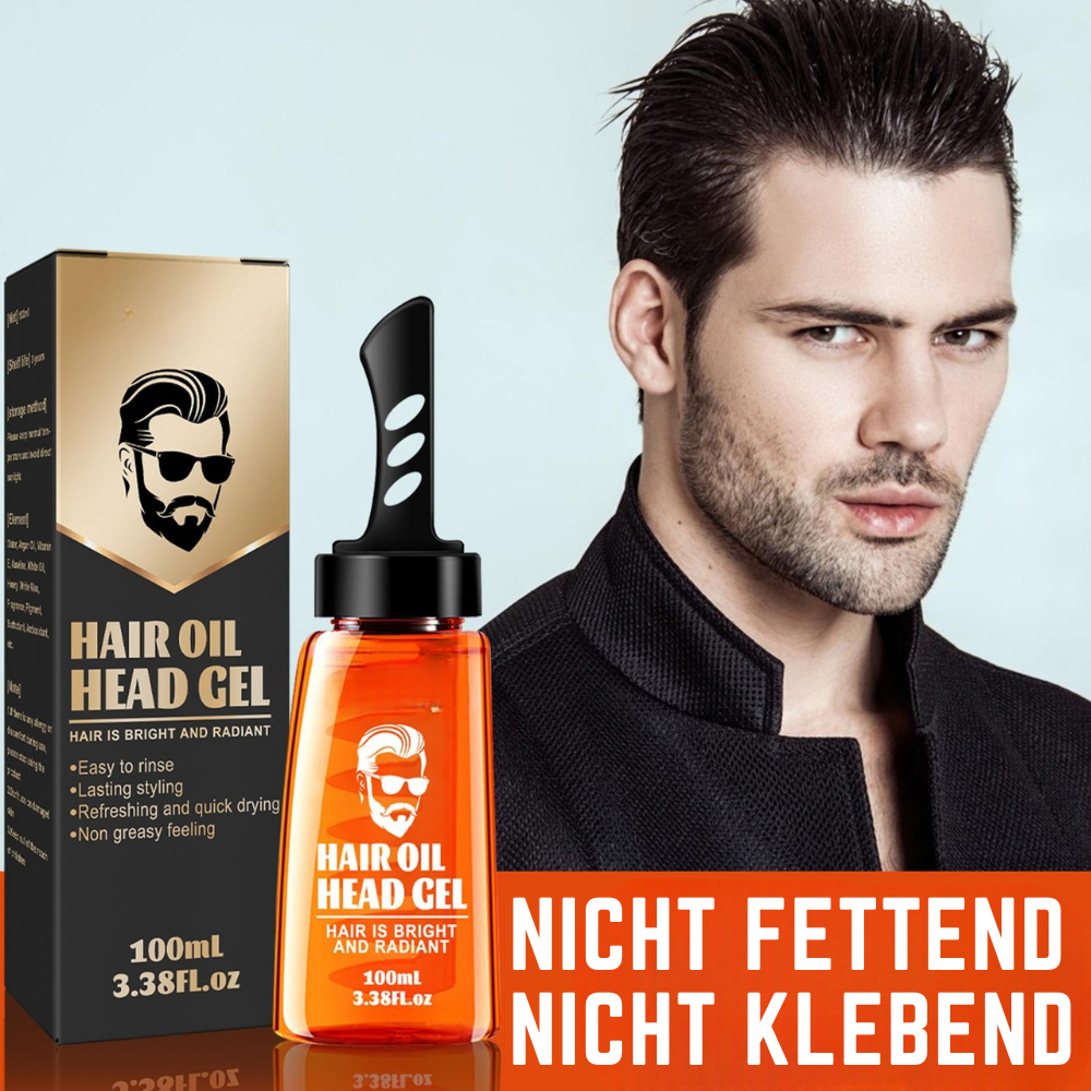 Hair Styling Gel | Non-Greasy Oil Finish | Long-Lasting Hold