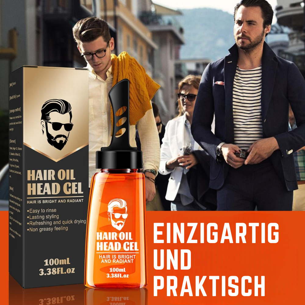 Hair Styling Gel | Non-Greasy Oil Finish | Long-Lasting Hold