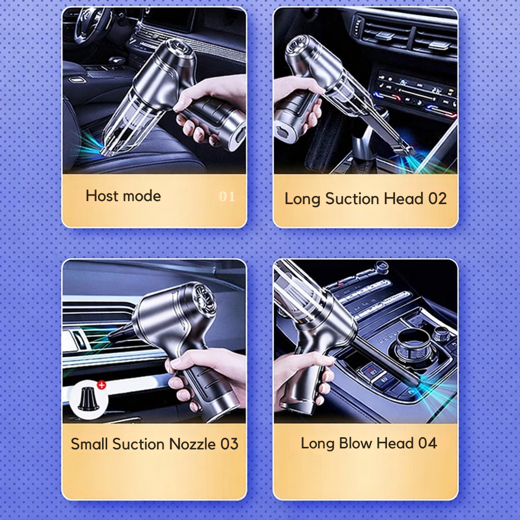 Handheld Car Vacuum Cleaner | High Suction Power | Cordless & Portable | For Car & Home