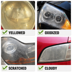 Headlight restoration fluid | Removes yellowing & oxidation | UV protection | 2-Pack