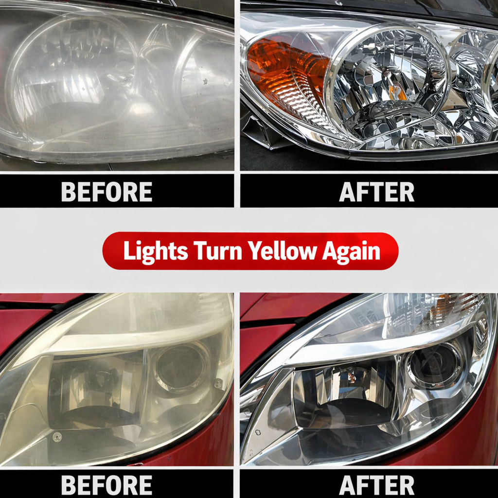 Headlight restoration fluid | Removes yellowing & oxidation | UV protection | 2-Pack