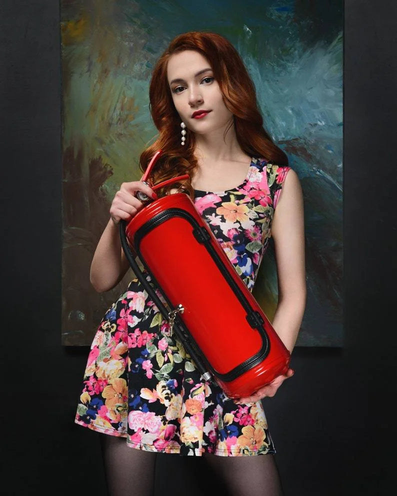Hidden Bar | Fire Extinguisher Design | Lockable Metal Cabinet, Fits 500ml Bottles