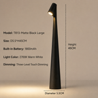 Indoor Table Lamp | Wireless Designer LED | 3-Stage Touch Dimming | USB Rechargeable